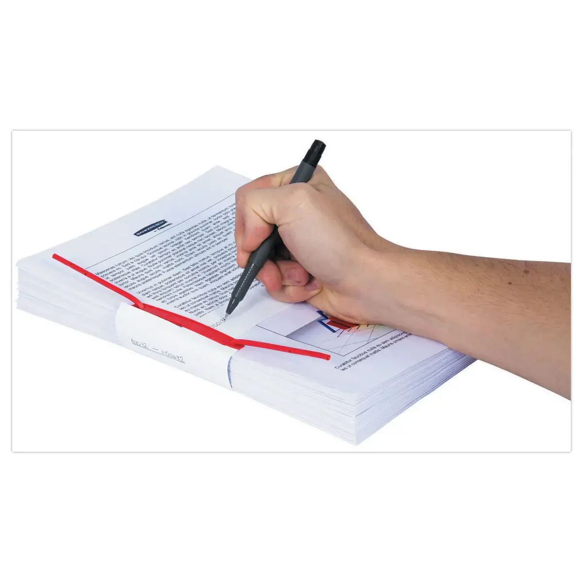 100 Soepele archiefbinders in metaal - 10 cm - Rouge - FELLOWES