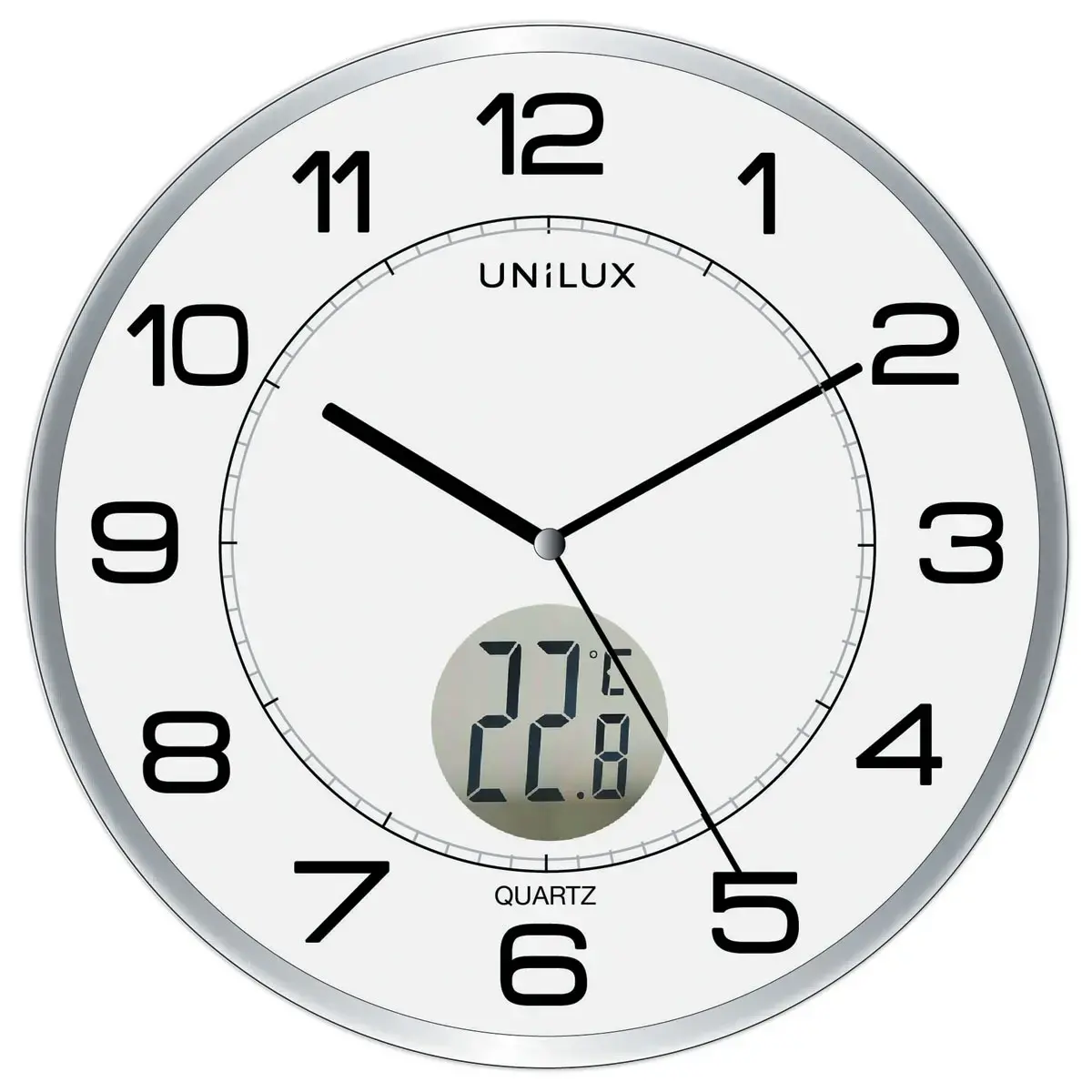 Wandklok met thermometer
