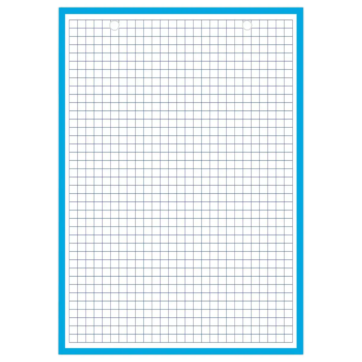 Blok van 30 vellen blauwe A5 bristolkaart 5x5
