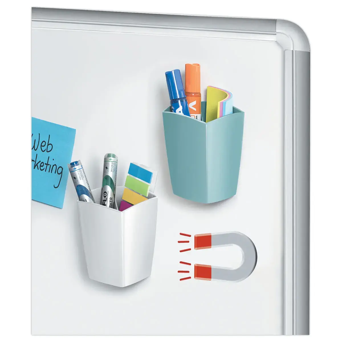 Magnetische pennenhouder Gloss - wit - CEP