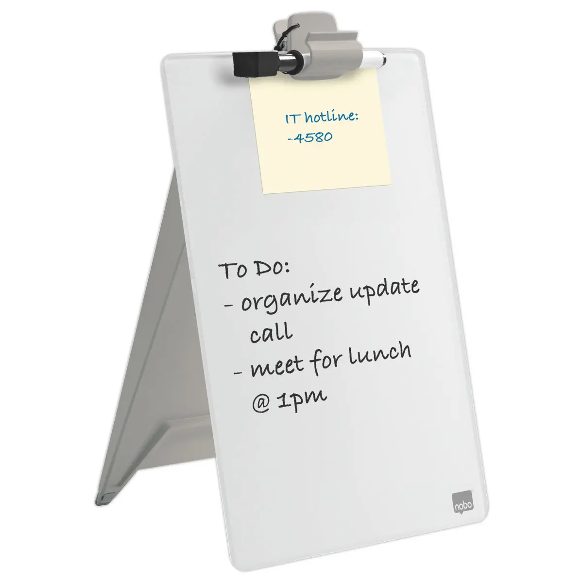 Glazen flipover bureau - 21 x 29 cm - NOBO 