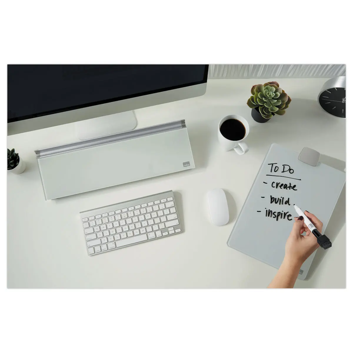 Glazen flipover bureau - 21 x 29 cm - NOBO 