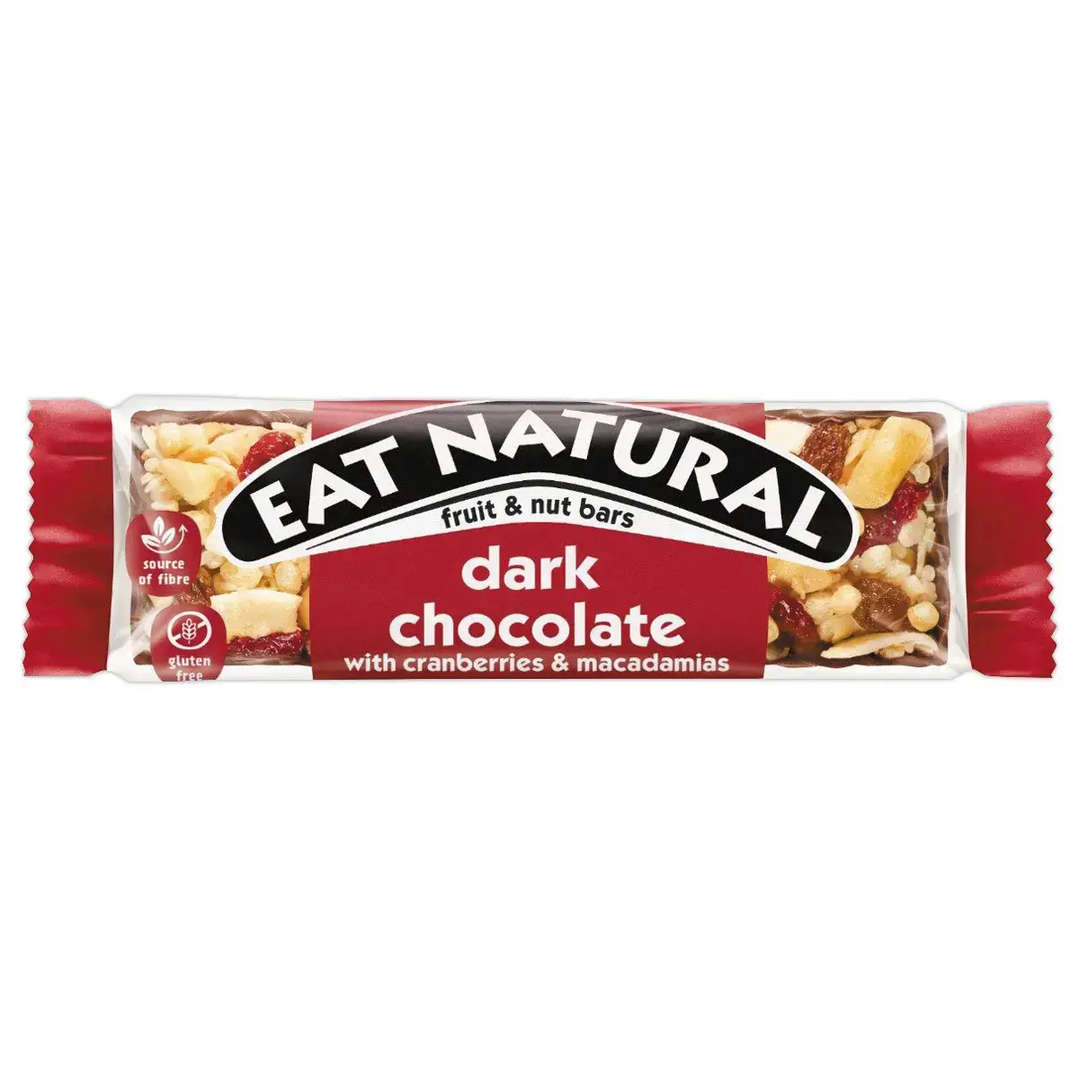 12 EAT NATURAL PURE CHOCOLADE CRANBERRIES MACADAMIA NOTEN 40gr