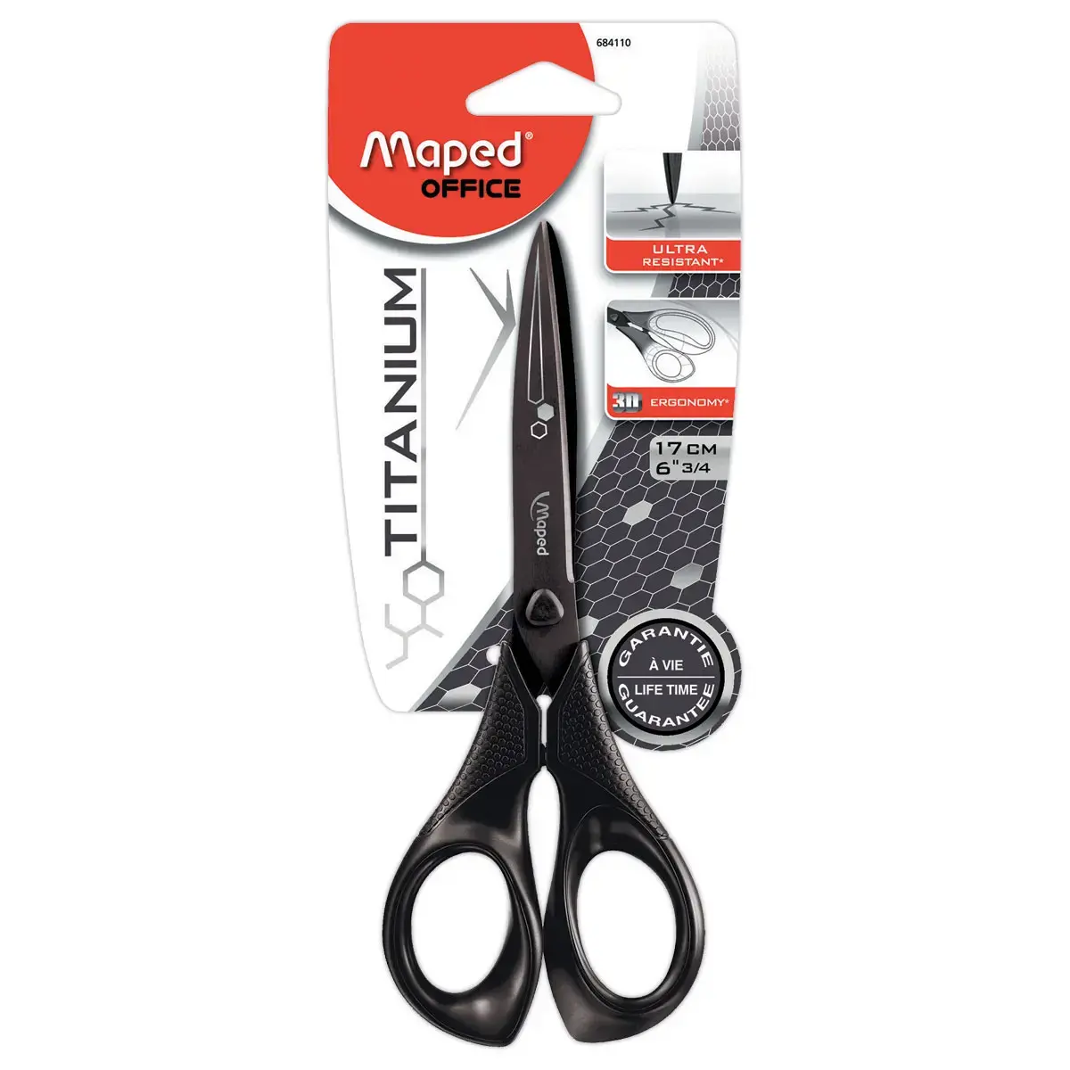 Titanium schaar voor rechtshandigen MAPED - 17 cm