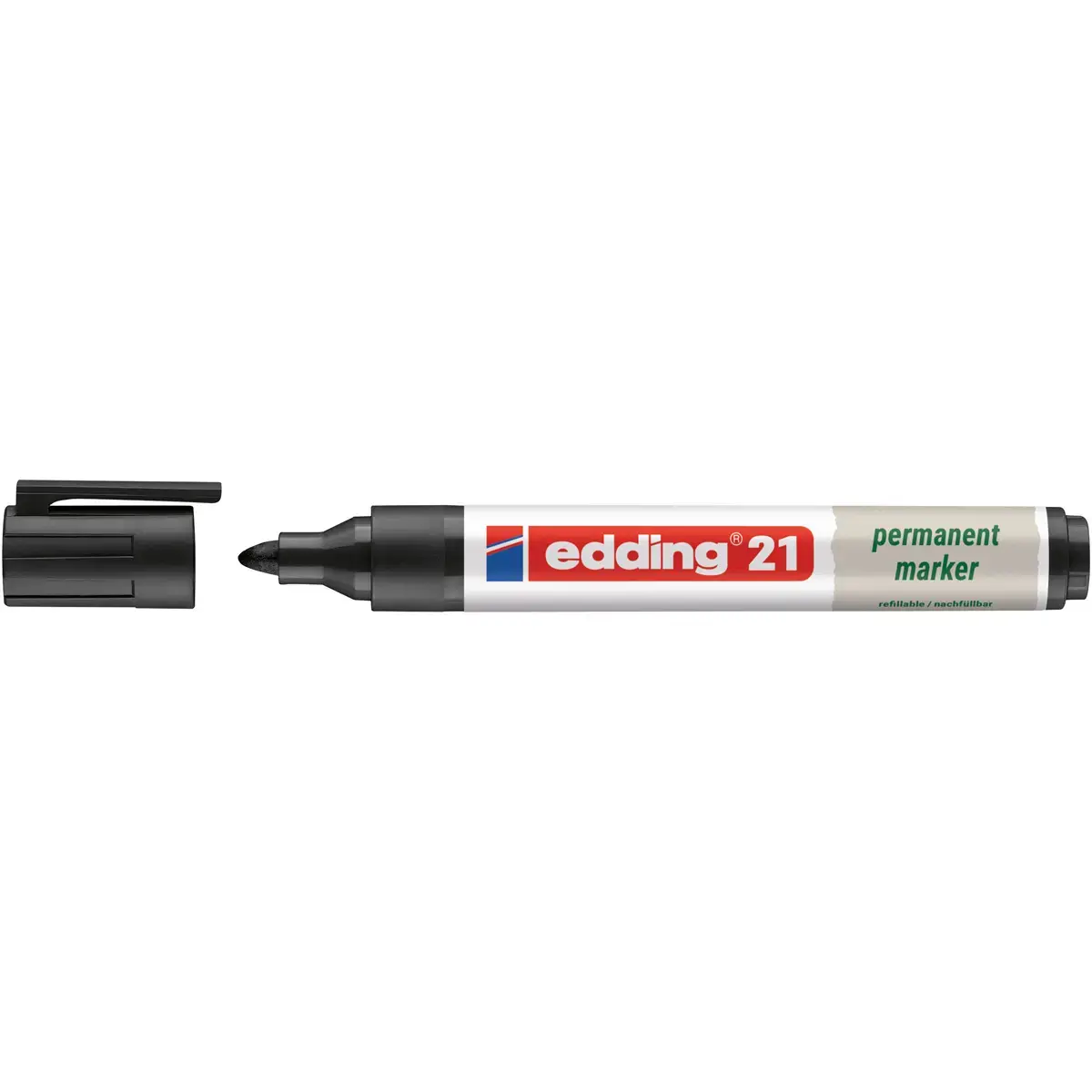 Permanente marker Ecoline - E 21 - zwart - EDDING