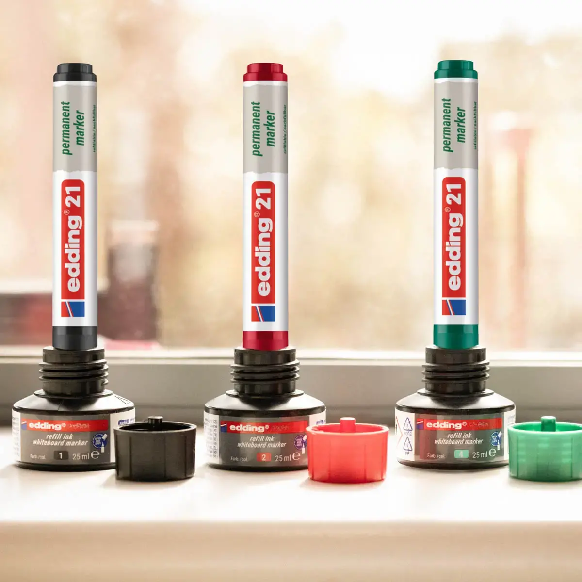 Permanente marker Ecoline  - E 21 - zwart - EDDING 