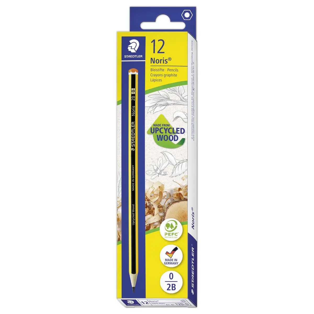 12 Potloden - gerecycleerd hout - 2B - STAEDTLER