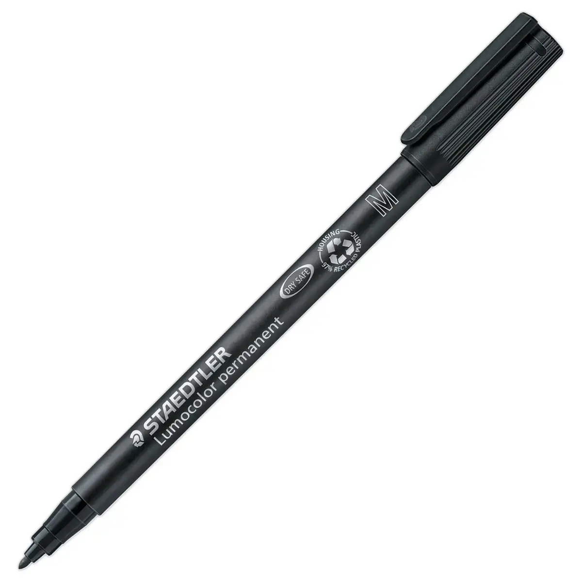 Permanente vilstift Lumocolor - medium punt 1mm - zwart - STAEDTLER