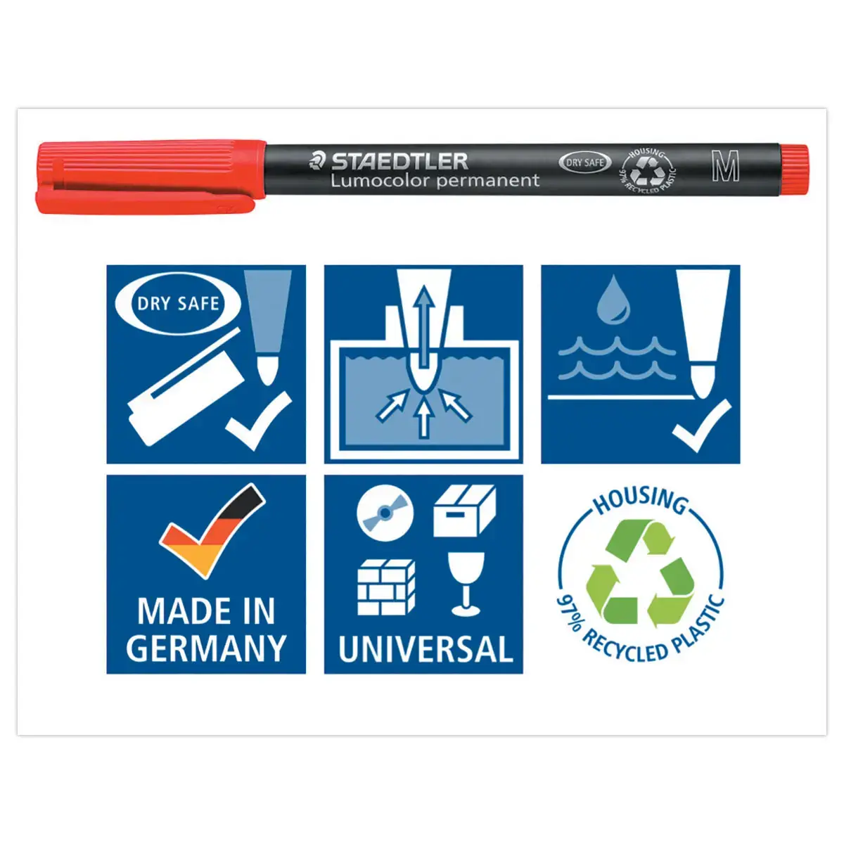 Permanente viltstift STAEDTLER LUMOCOLOR - medium punt