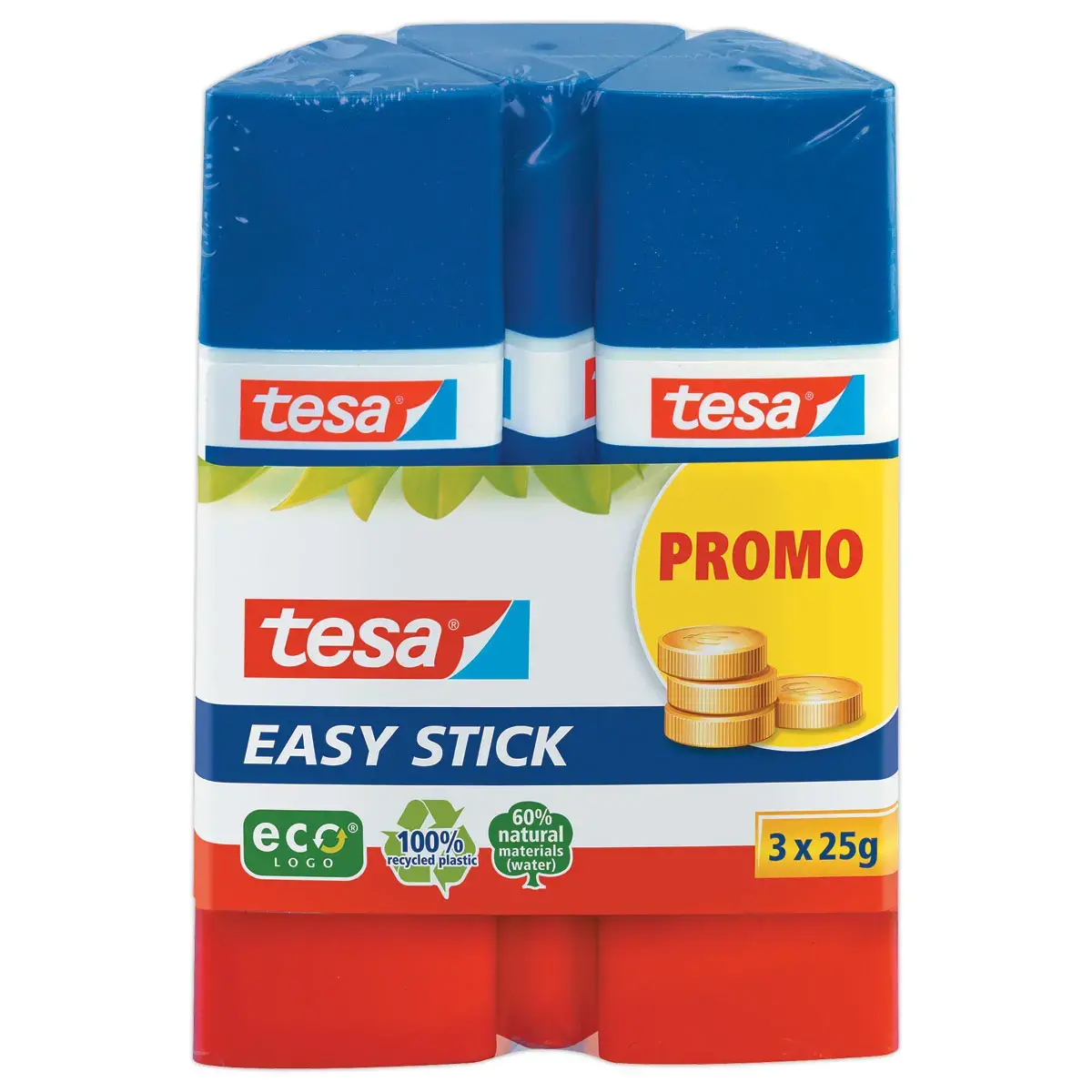 3 Driehoekslijmen EASY STICK - 3 x 25g - TESA