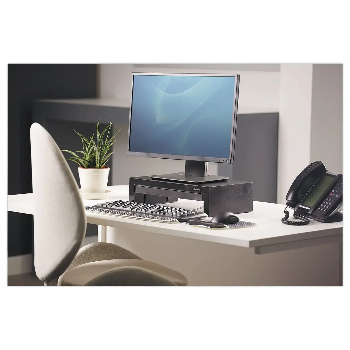 Monitorsteun met lade - 3 variabele hoogtes - FELLOWES