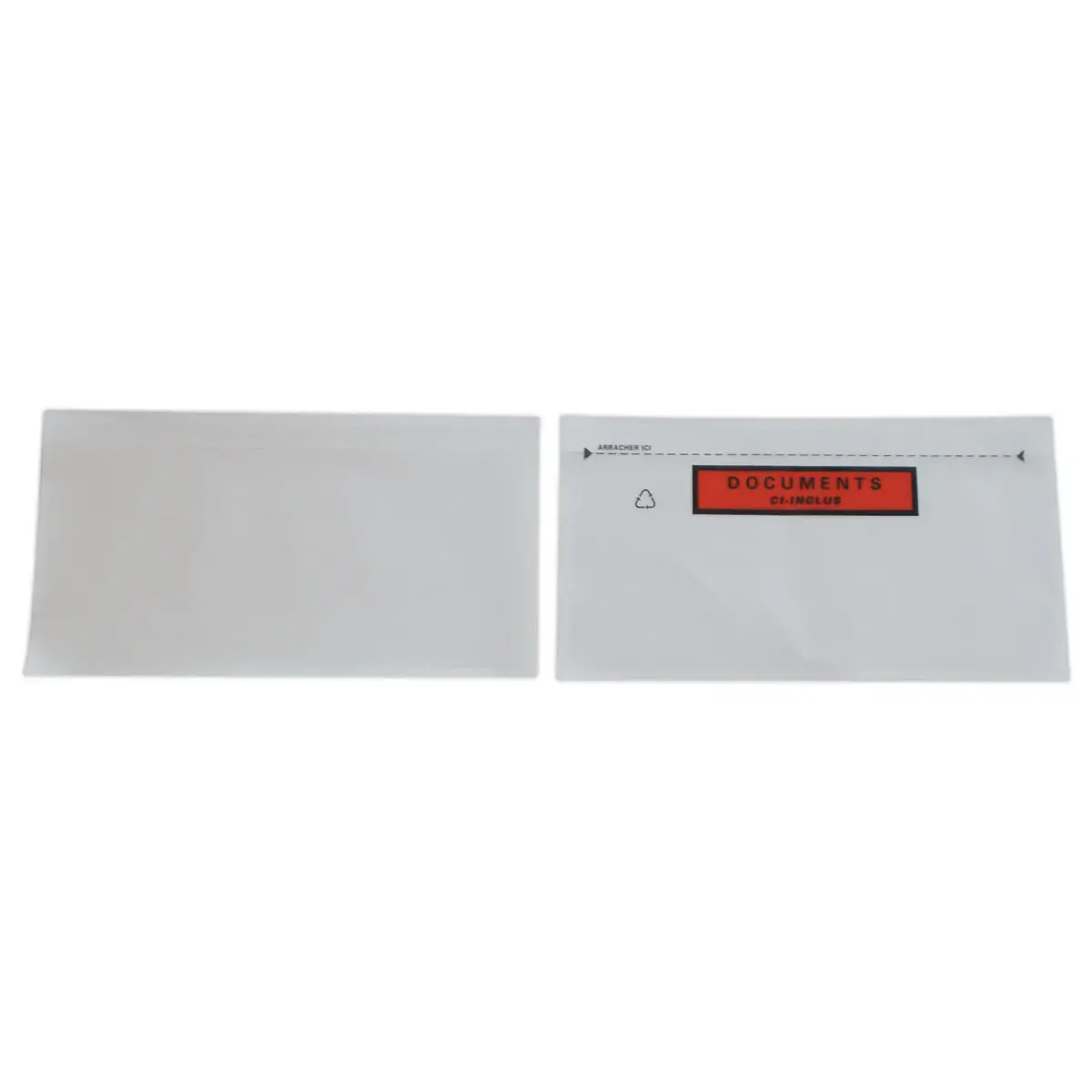 1000 Zelfklevende versterkte hoezen "Documenten ingesloten" DL, 228x120 mm