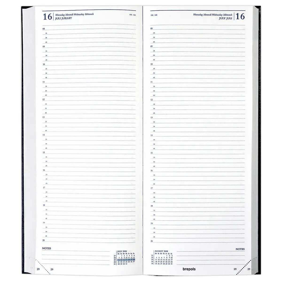 Lange dagagenda BREPOLS Saturnus 101 -12,8 x 33 cm 