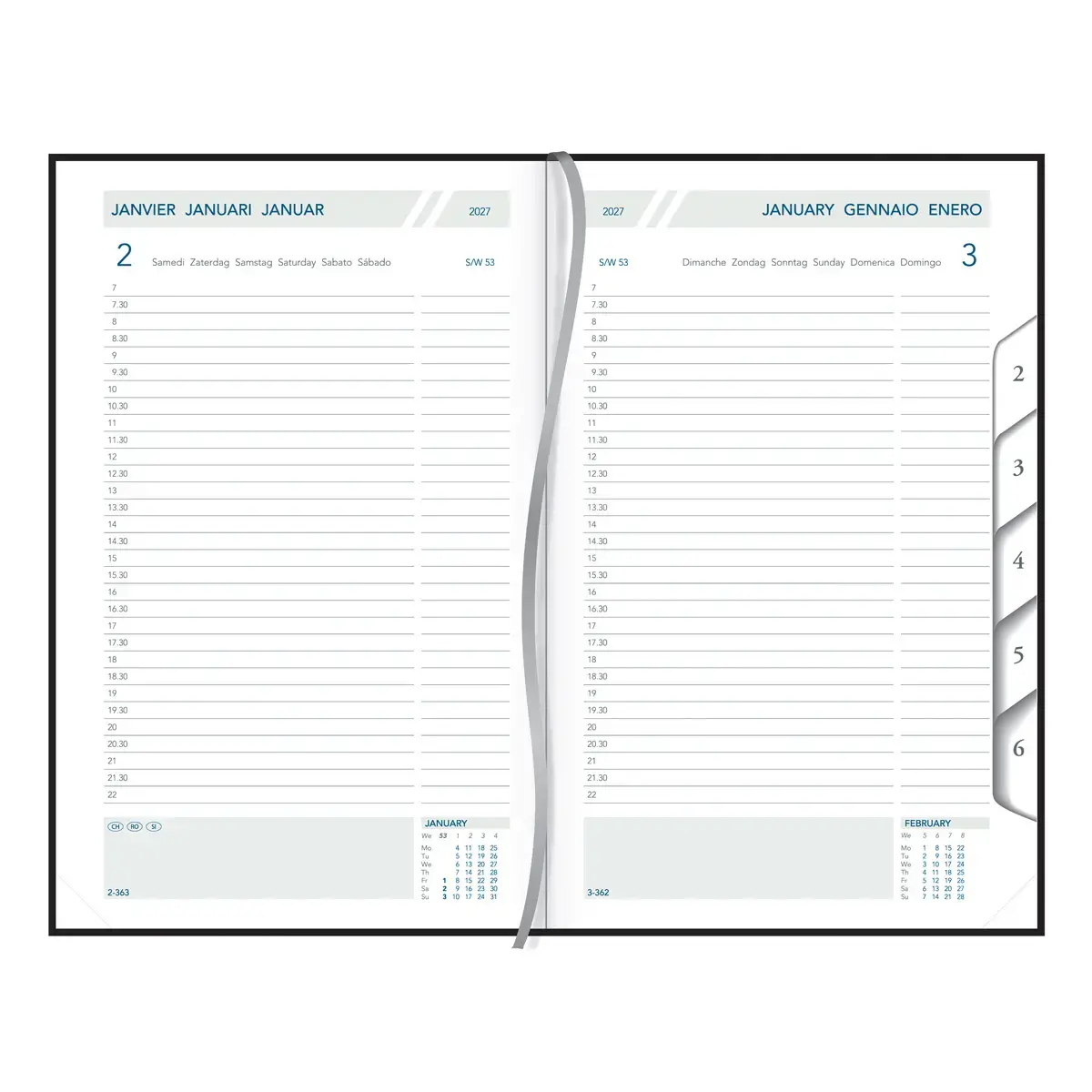 Dagagenda AURORA Luxe 14 x21 cm