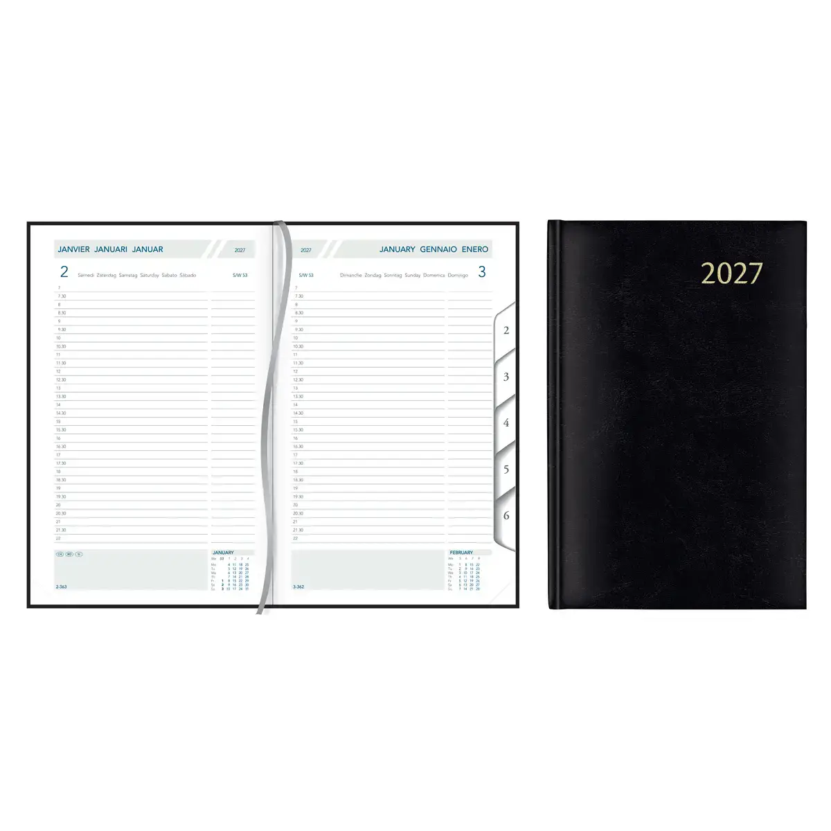 Dagagenda AURORA Luxe 14 x21 cm