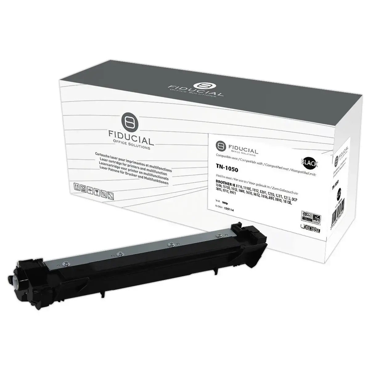 Lasercartridge FIDUCIAL equivalent Brother TN1050 zwart