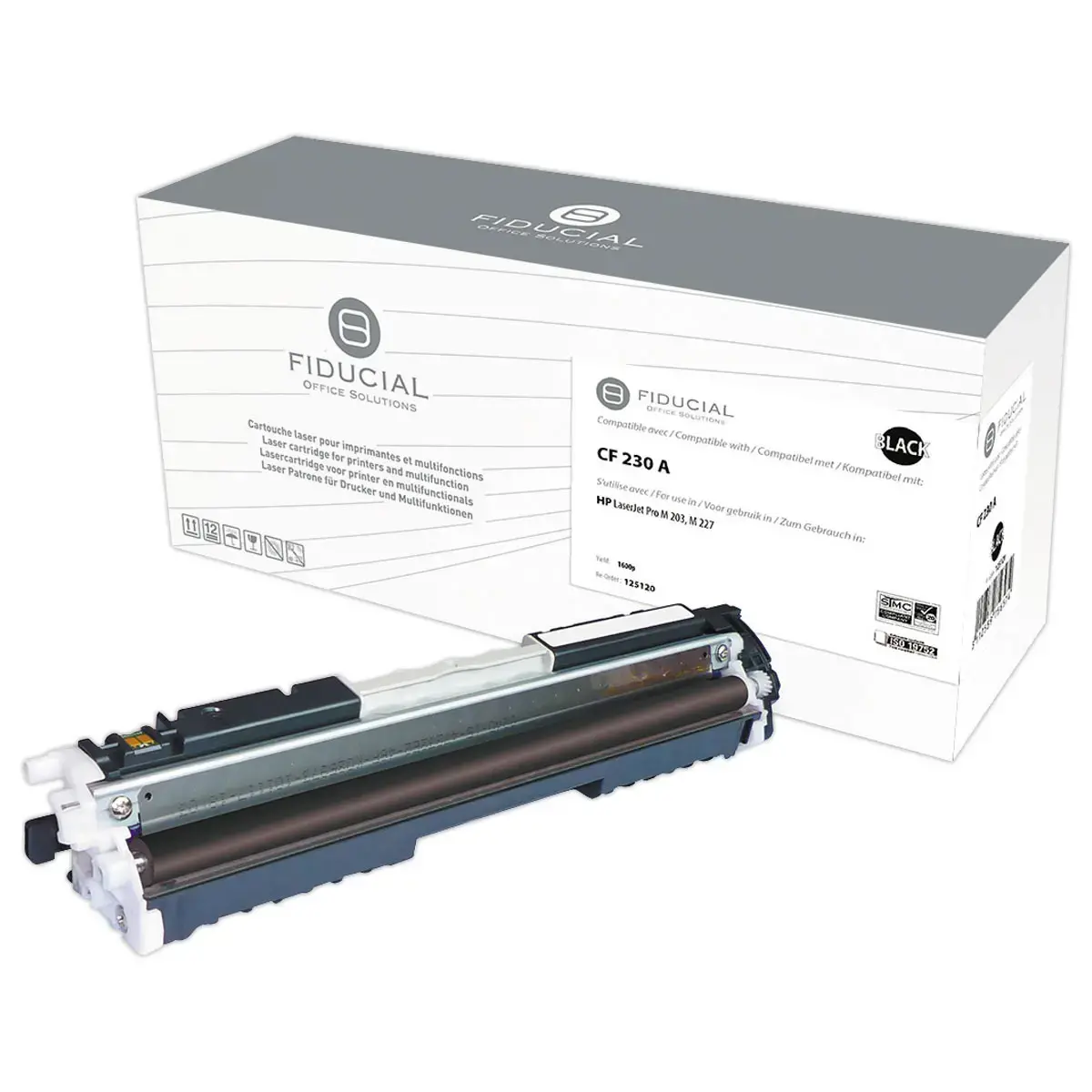 Hergevulde toner eq. HP CF230A - Zwart 