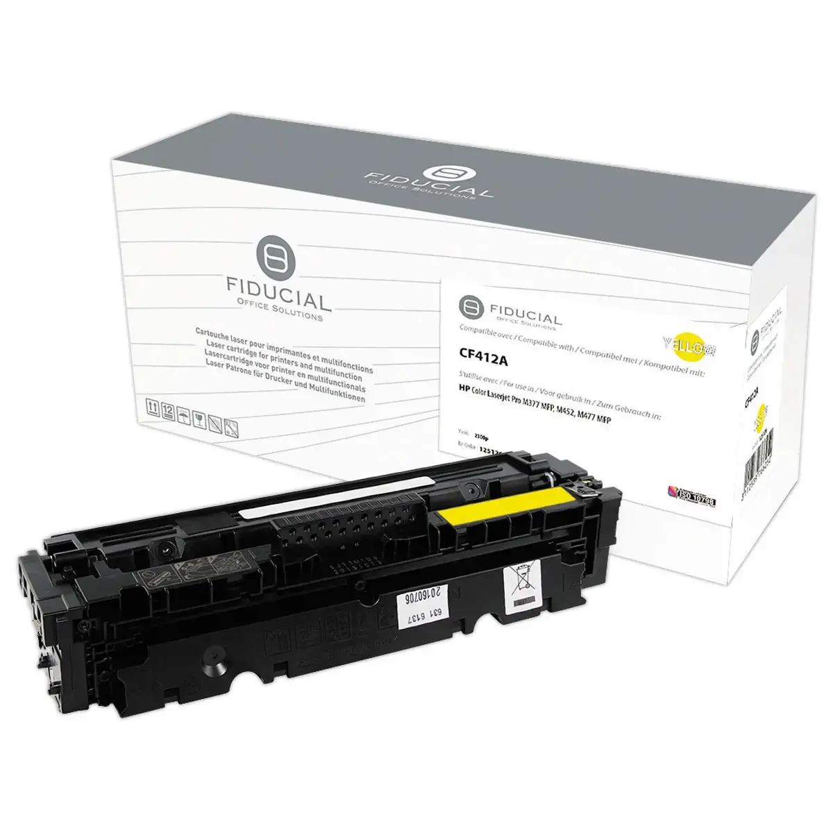 Lasercartridge FIDUCIAL equivalent HP geel 410A 