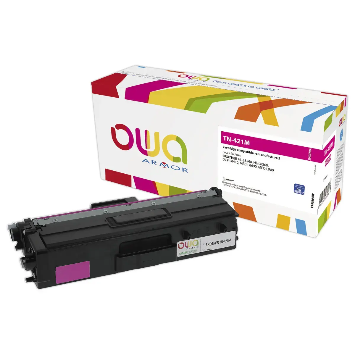 Lasercartridge ARMOR equiv. aan BROTHER TN421 magenta