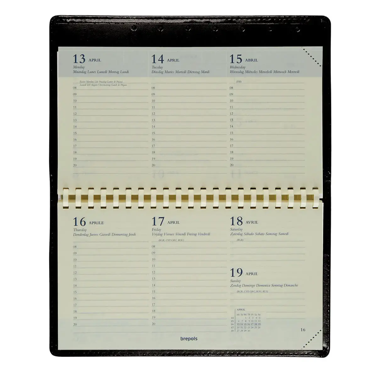 Weekagenda, liggend formaat BREPOLS Omniplan 16x 9 cm 