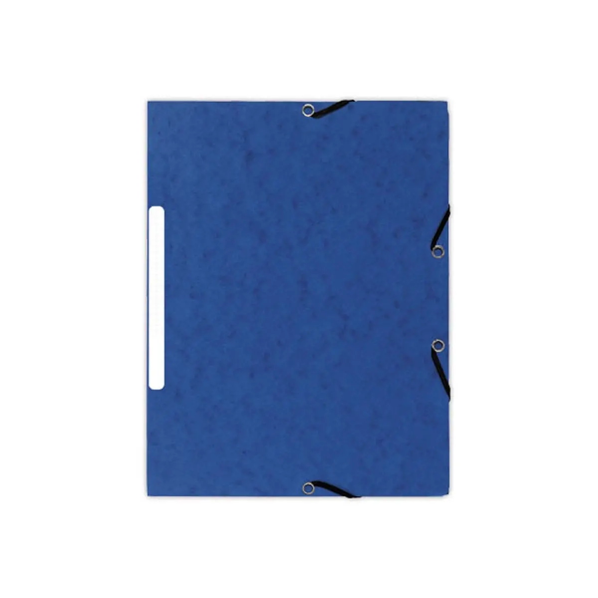 10 Mappen 3 kleppen met elastieken 360 g - Rug van 1,5 cm - Blauw - EXACOMPTA