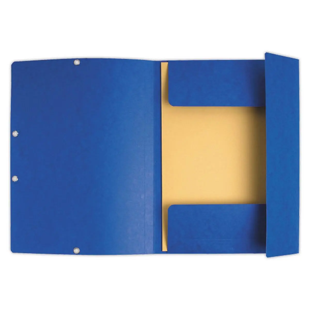 10 Mappen 3 kleppen met elastieken 360 g - Rug van 1,5 cm - Blauw - EXACOMPTA