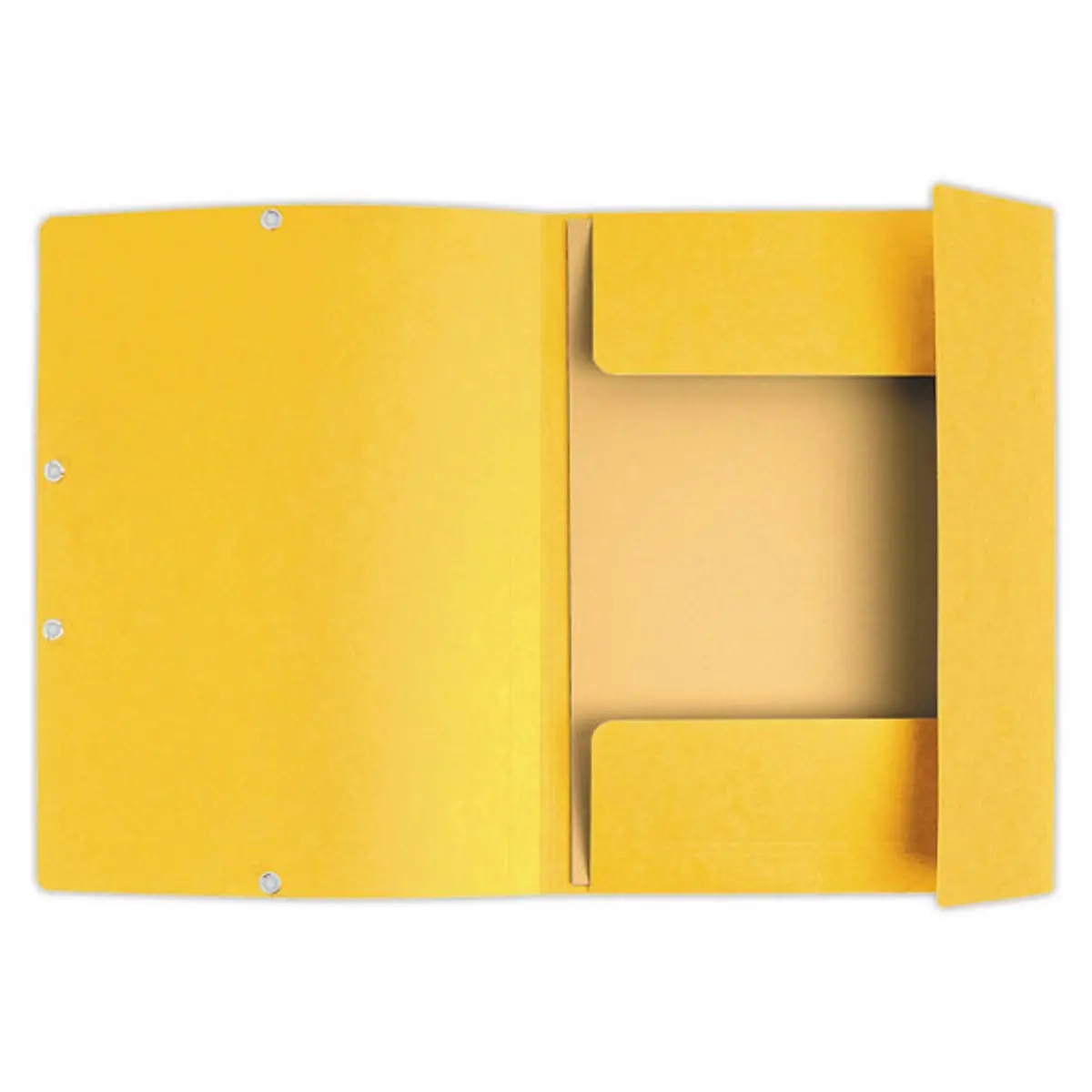 10 Mappen 3 kleppen met elastieken 360 g - Rug van 1,5 cm - Geel - EXACOMPTA