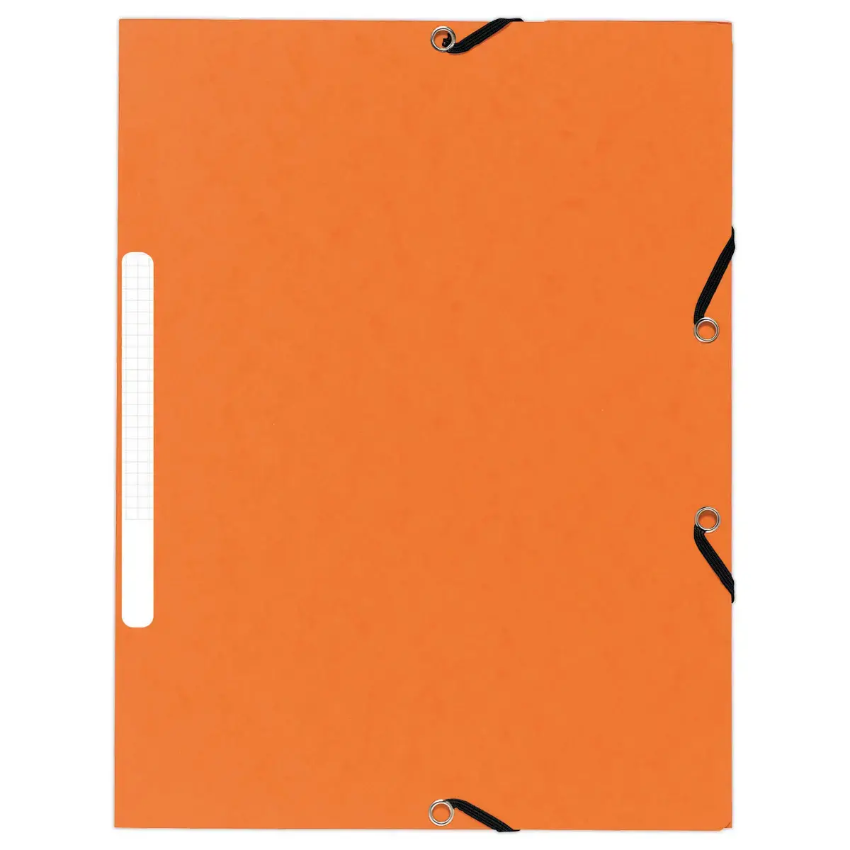 10 Mappen 3 kleppen met elastieken 360 g - Rug van 1,5 cm - Oranje - EXACOMPTA