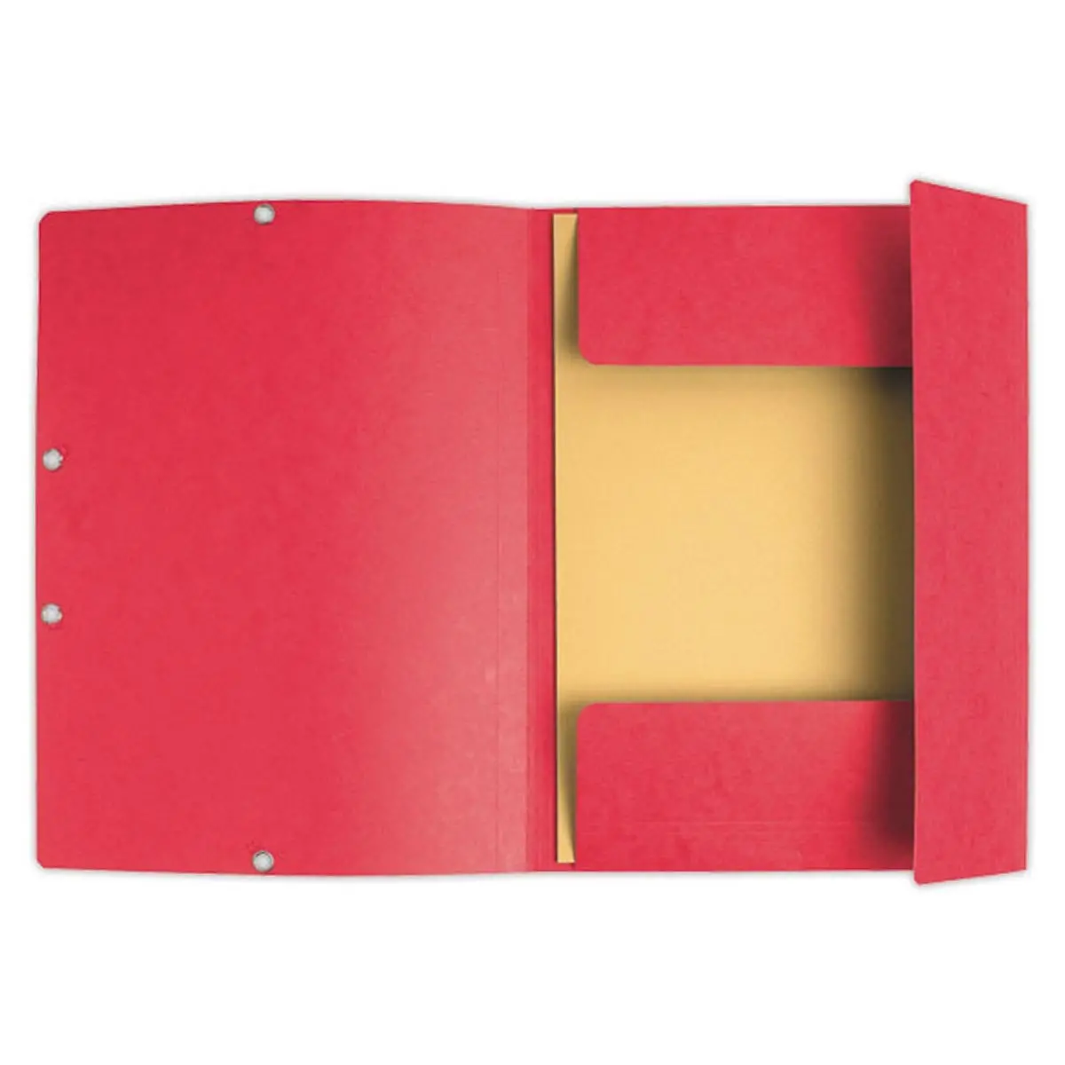 10  Mappen 3 kleppen met elastieken 360 g - Rug van 1,5 cm - Rood - EXACOMPTA 