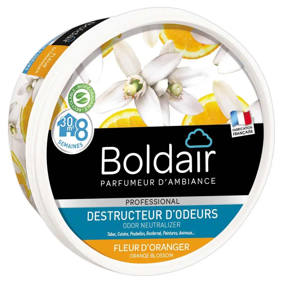 Geurverdrijvende vaste gel - 300g - Oranjebloesemgeur - BOLDAIR
