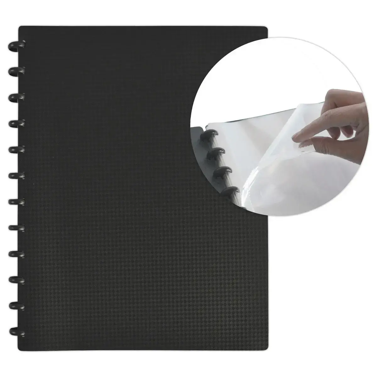 VARIOZIP modulaire documentbeschermer - 30 vakken - zwart - OXFORD