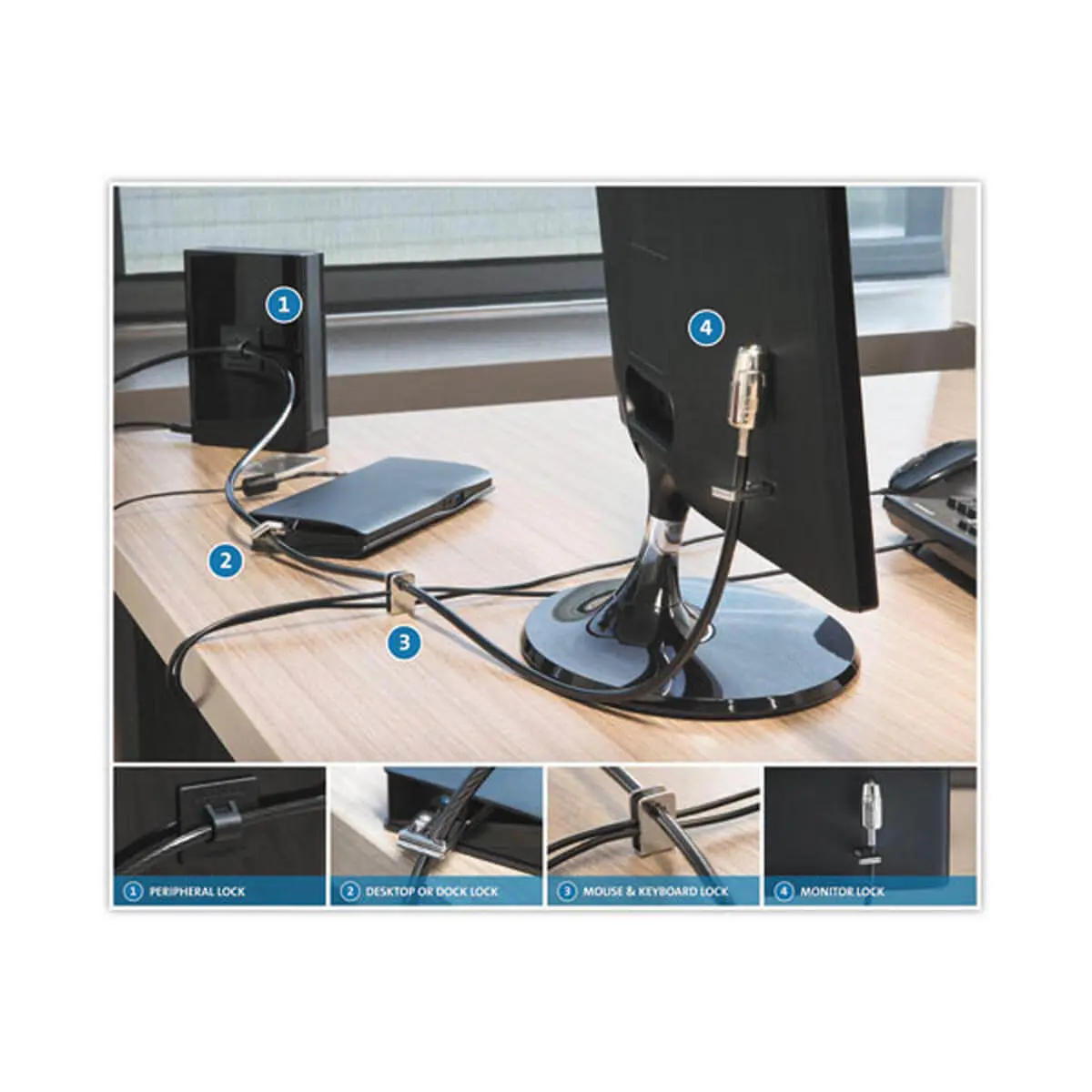 Vergrendelkit KENSINGTON voor computers en universeel ICT materiaal