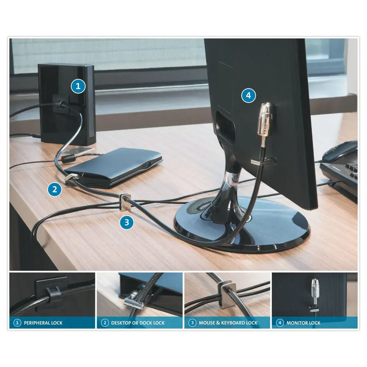 Vergrendelkit KENSINGTON voor computers en universeel ICT materiaal