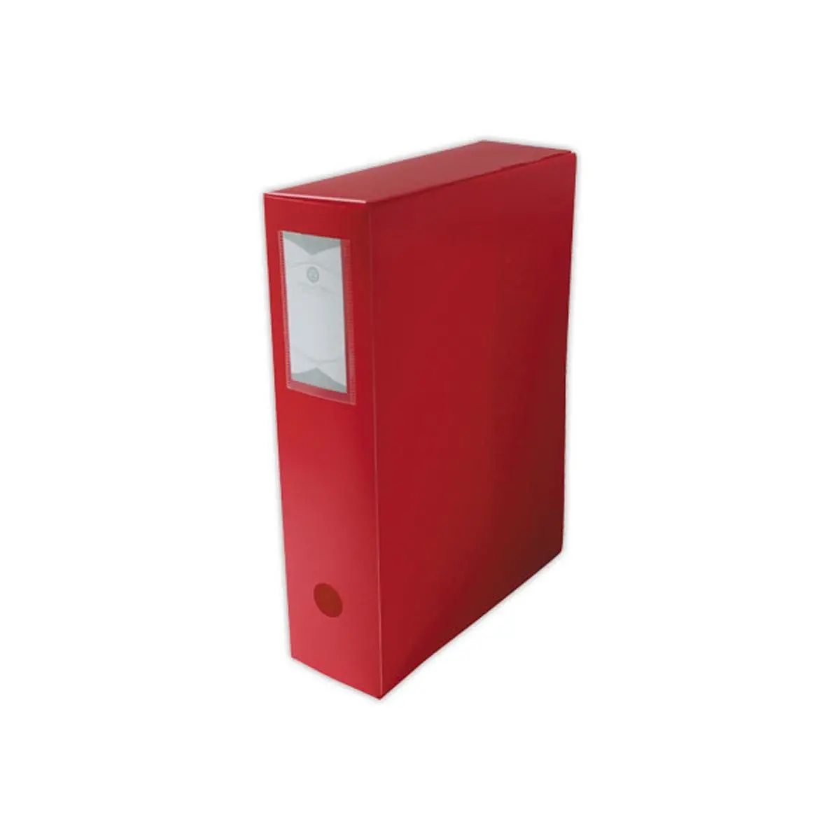 Ondoorzichtige opbergdoos uit polypropyleen - Rug 8 cm - rood - FIDUCIAL