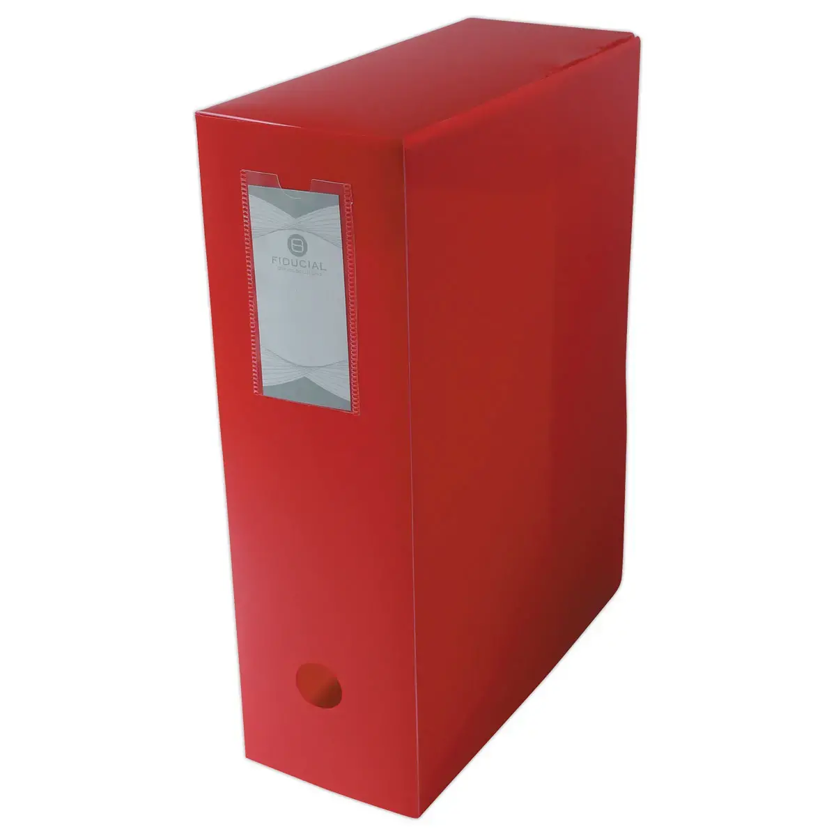 Ondoorzichtige opbergdoos uit polypropyleen - Rug 10 cm - rood - FIDUCIAL 