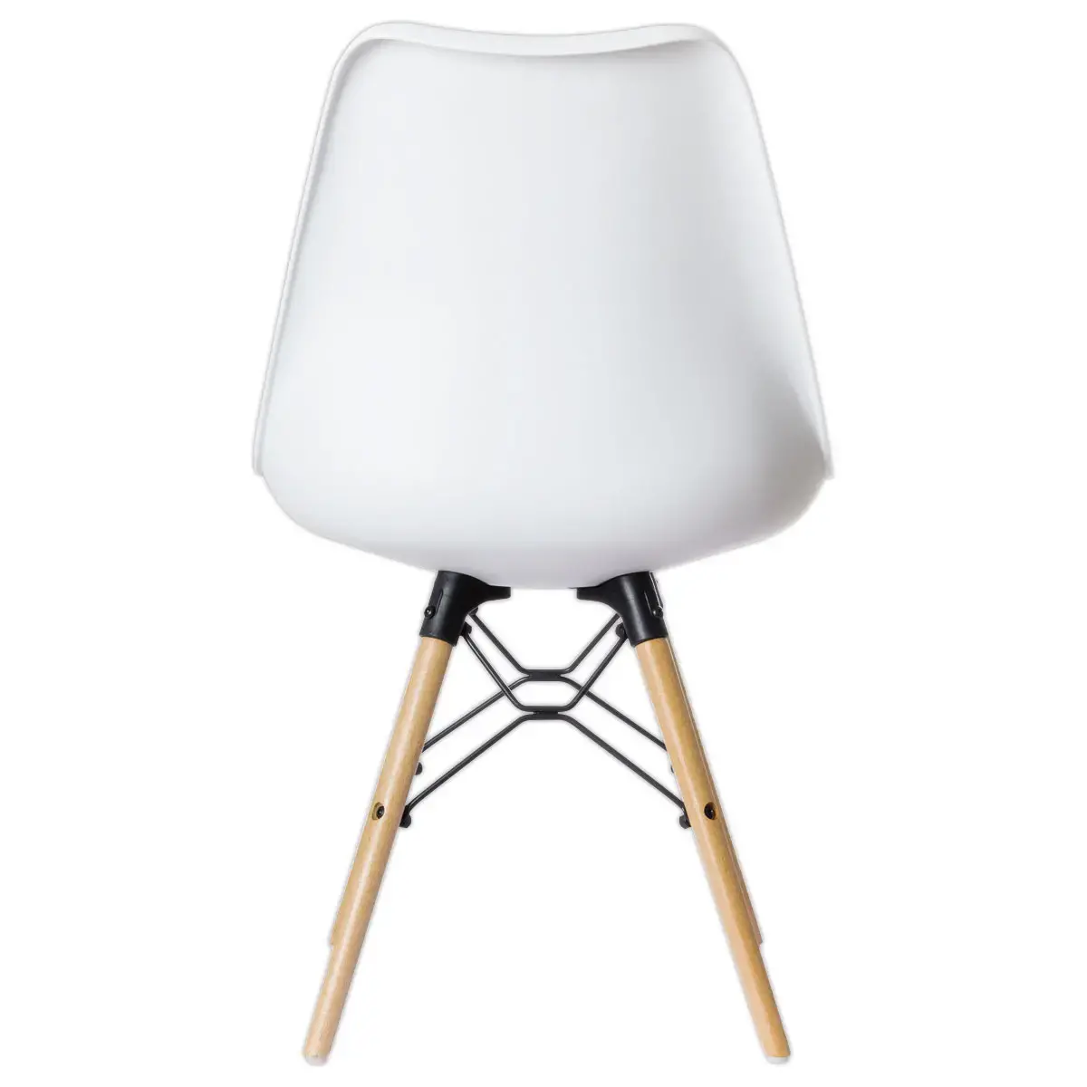2 DogeWood stoelen beuken voet witte zitting gemonteerd
