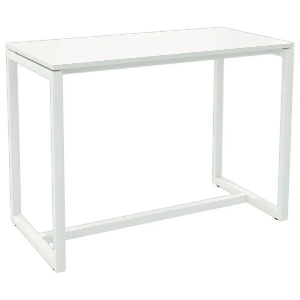 Hoog tafel EASYDESK 150 x 75 cm witte voet witte blad 
