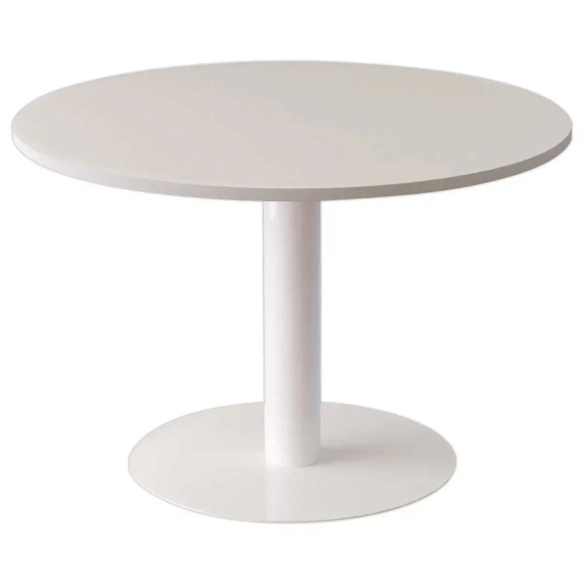 Tafel EASYDESK rond Ø115cm witte voet witte blad