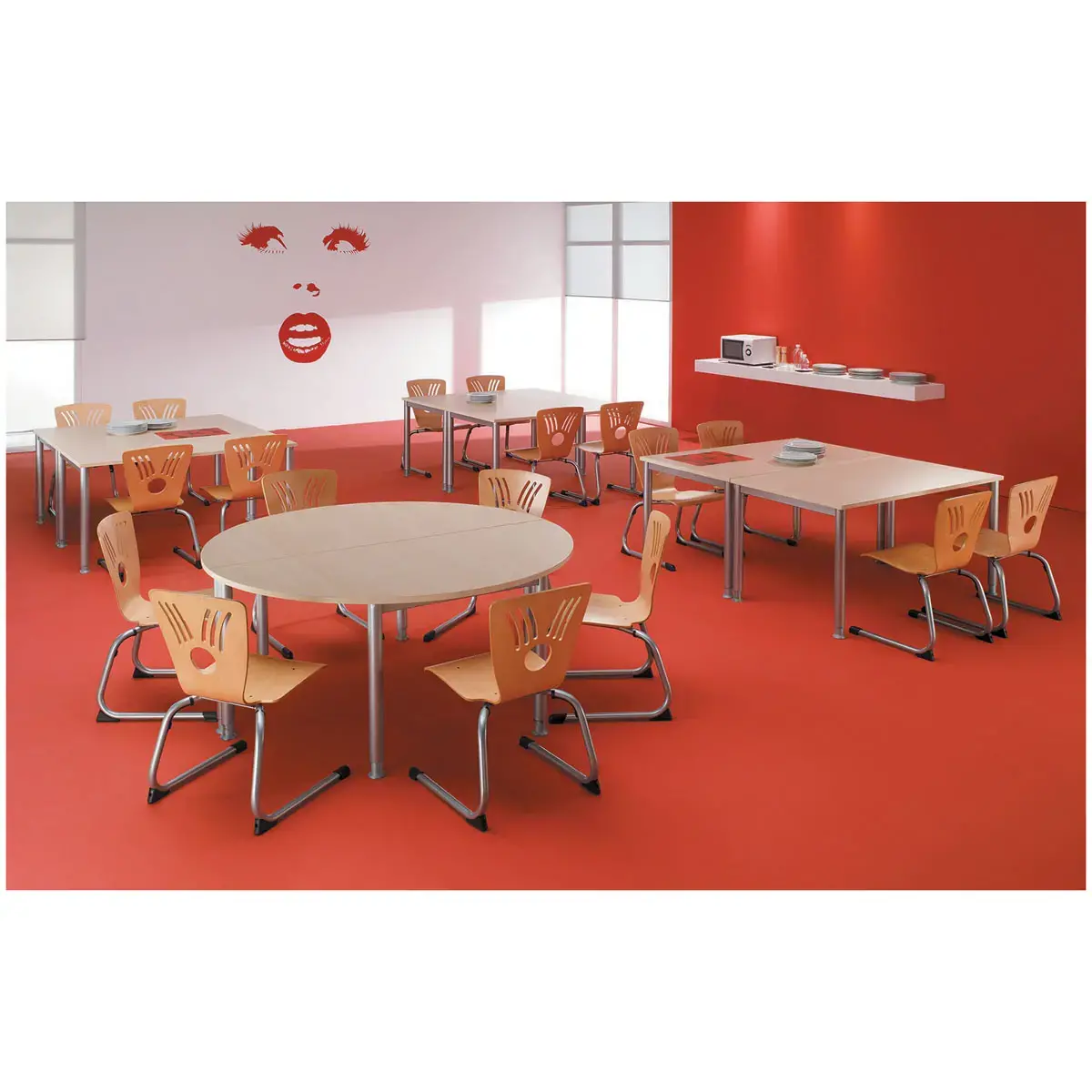 Tafel 160 x 80 wit - aluminium poten