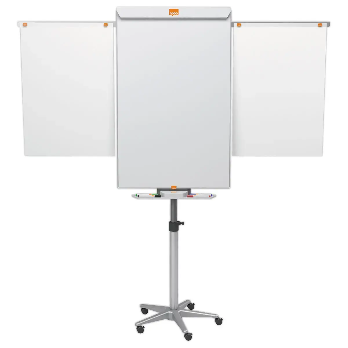 Magnetisch en uitschuifbar mobiel paperboard - 70 x 190 cm - NOBO