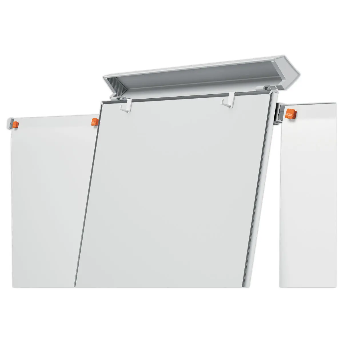 Magnetisch en uitschuifbar mobiel paperboard - 70 x 190 cm - NOBO