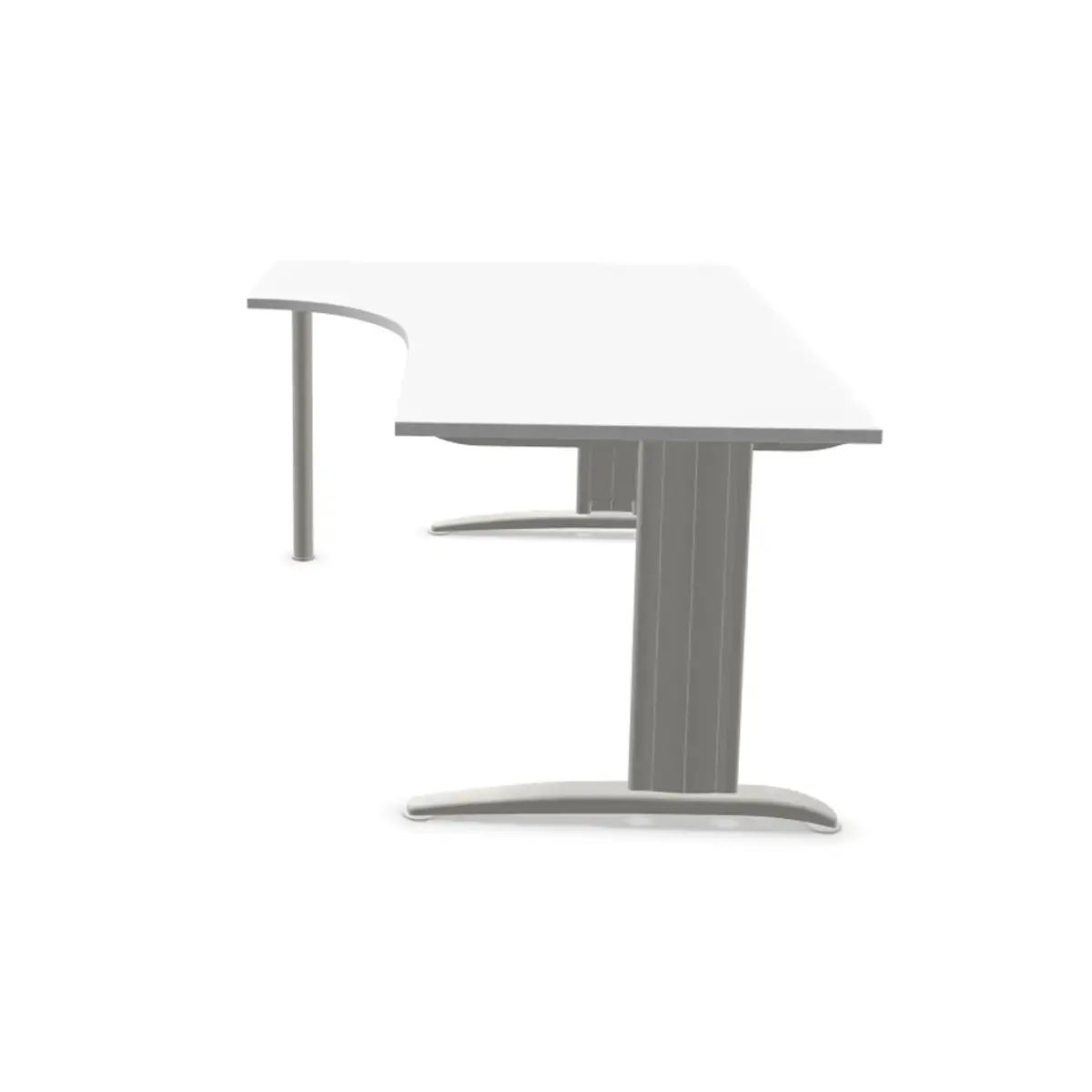 Bureau BUENOS AIRES compact retour naar links wit/alu, L180 