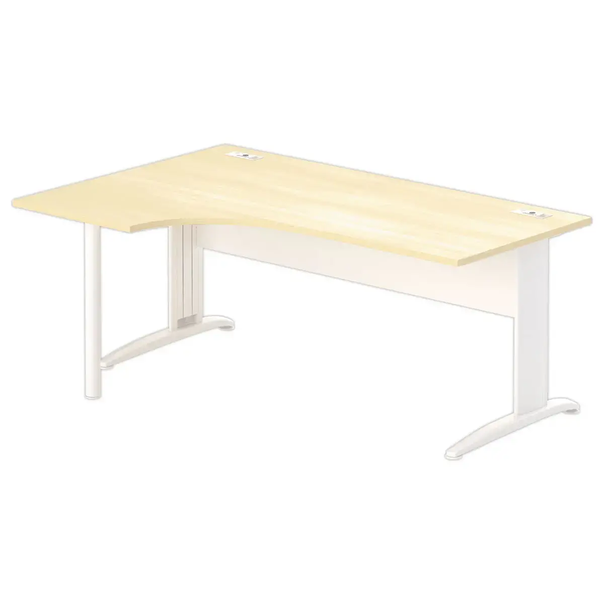 Bureau BUENOS AIRES compact terug naar links beuken/wit, L180