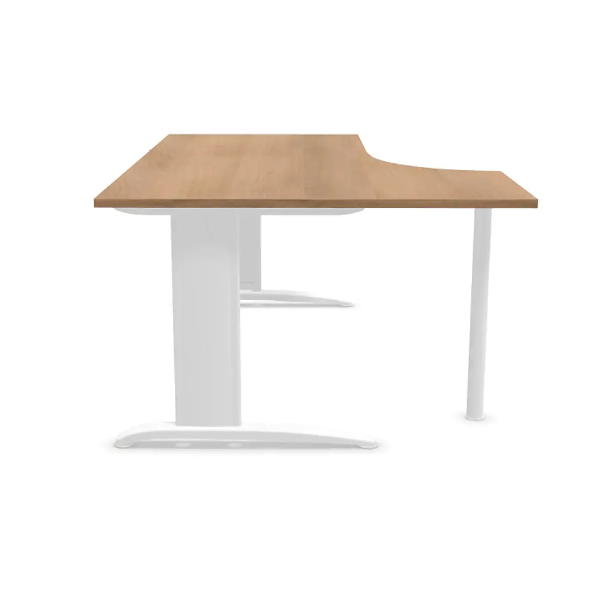 Bureau BUENOS AIRES compact retour naar links notelaar/wit, L180