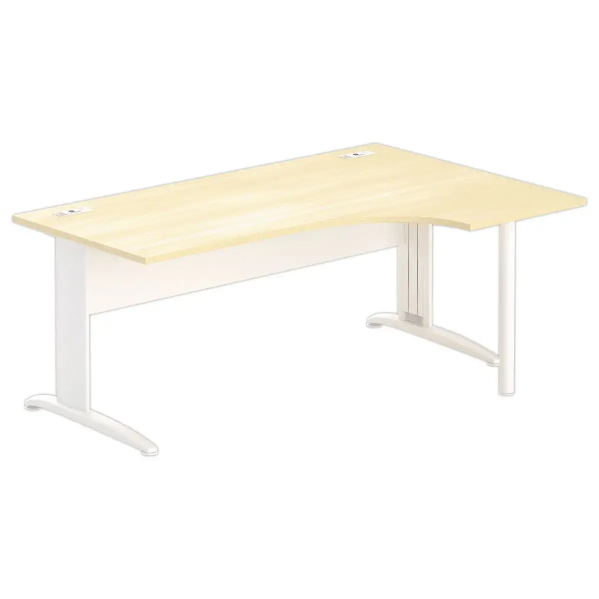 Bureau BUENOS AIRES compact retour naar rechts beuken/wit, L180 