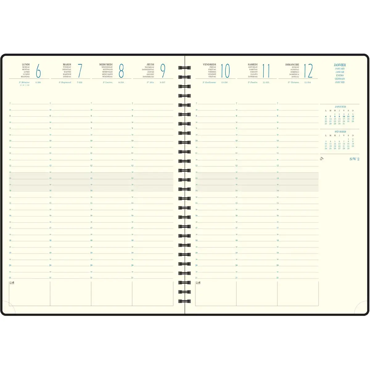 Weekagenda EXACOMPTA Swan 21 x 29,7 cm- Petrolblauw 