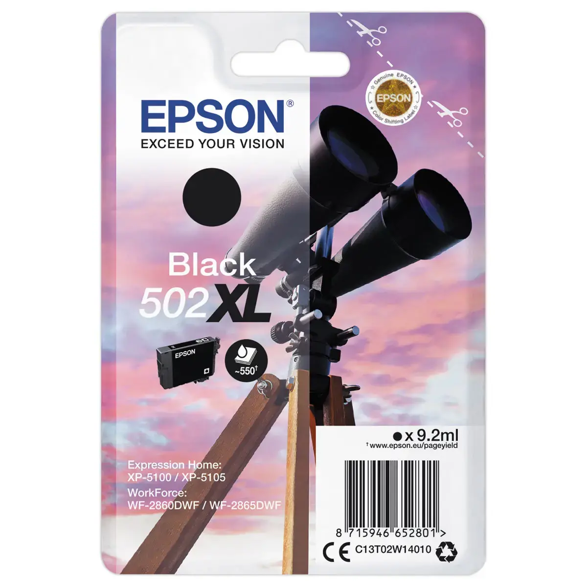 Epson 502XL zwarte cartridge