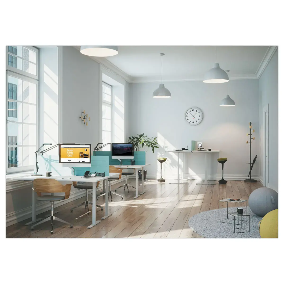 Kapstok MUSIC 6 houten haken