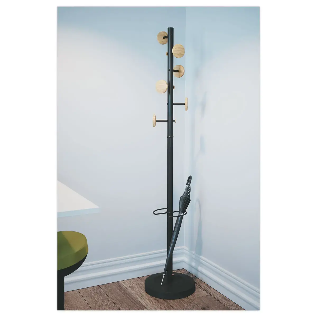 Kapstok MUSIC 6 houten haken