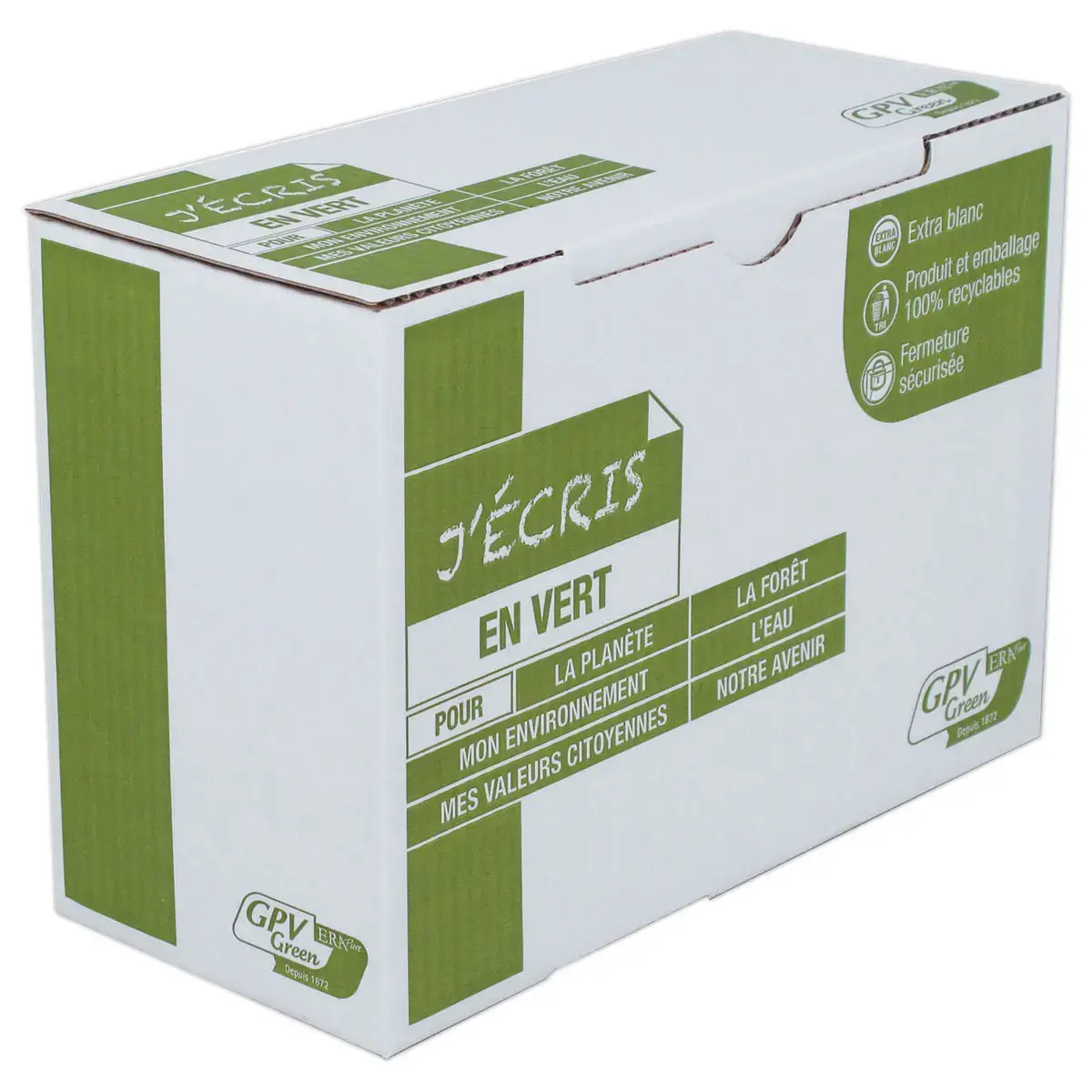 250  Witte enveloppen met siliconenstrip - 229x324 mm - met venster -  90g - GPV GREEN ERA PURE 